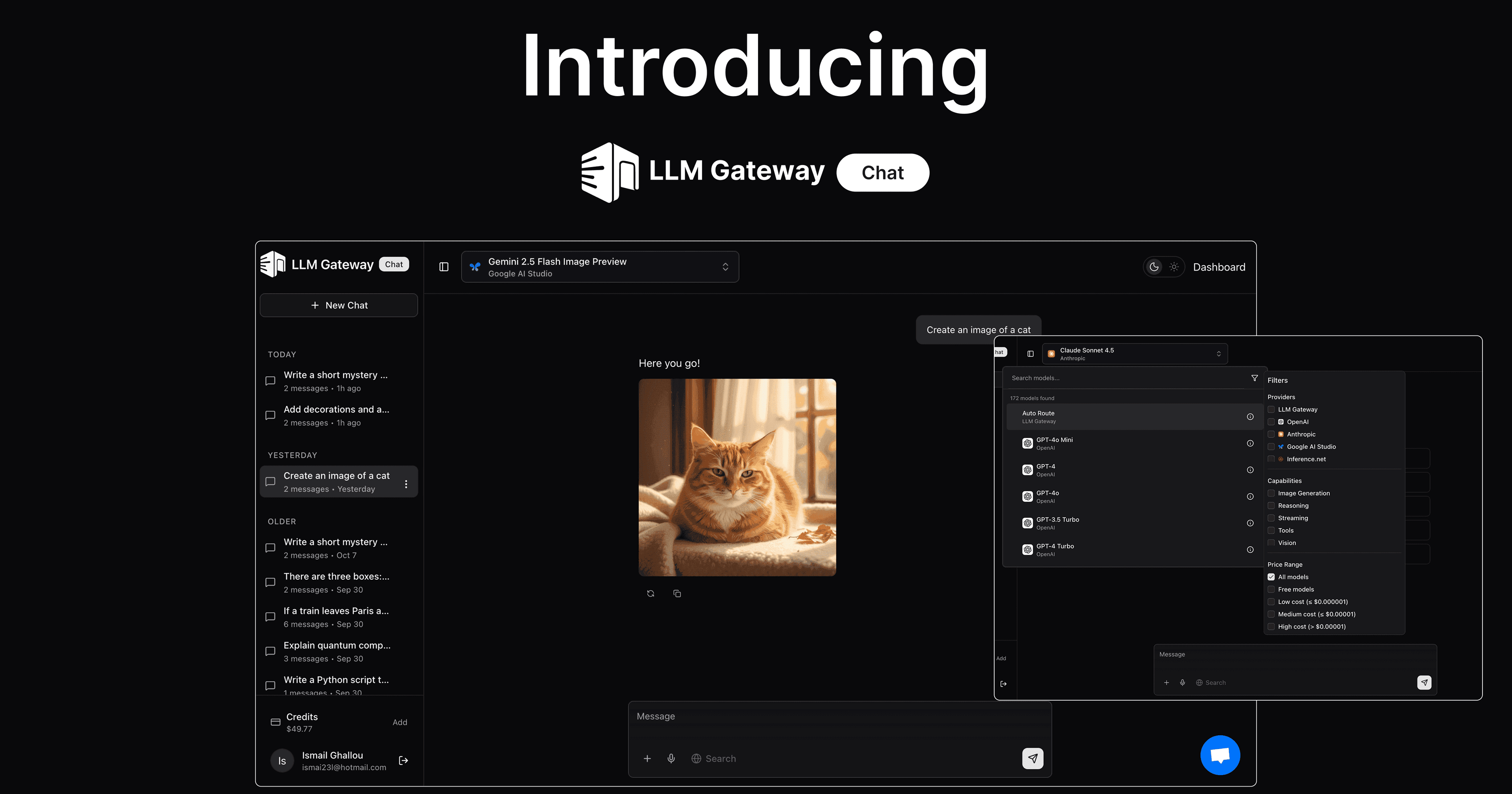 LLM Gateway Playground